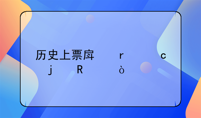 历史最高票房电影 历史上票房最高的电影？