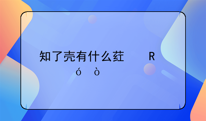 知了壳有什么药用价值？