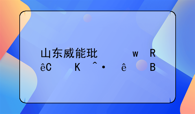 山东威能环保电源倒闭了吗