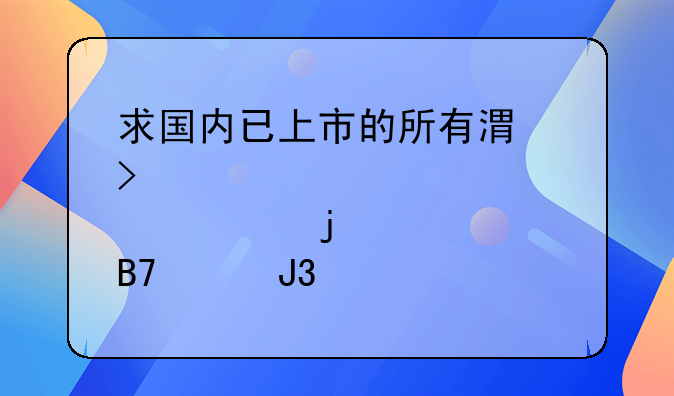 求国内已上市的所有港口股票的名称和代码。